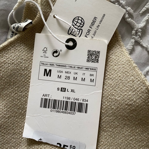 nwt Zara knit crop top M - Picture 5 of 6